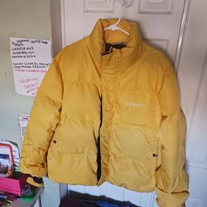 Daily Paper Men Jacket Heavy Pufler Sky Snowboard Yellow SZ XL Great Condition
